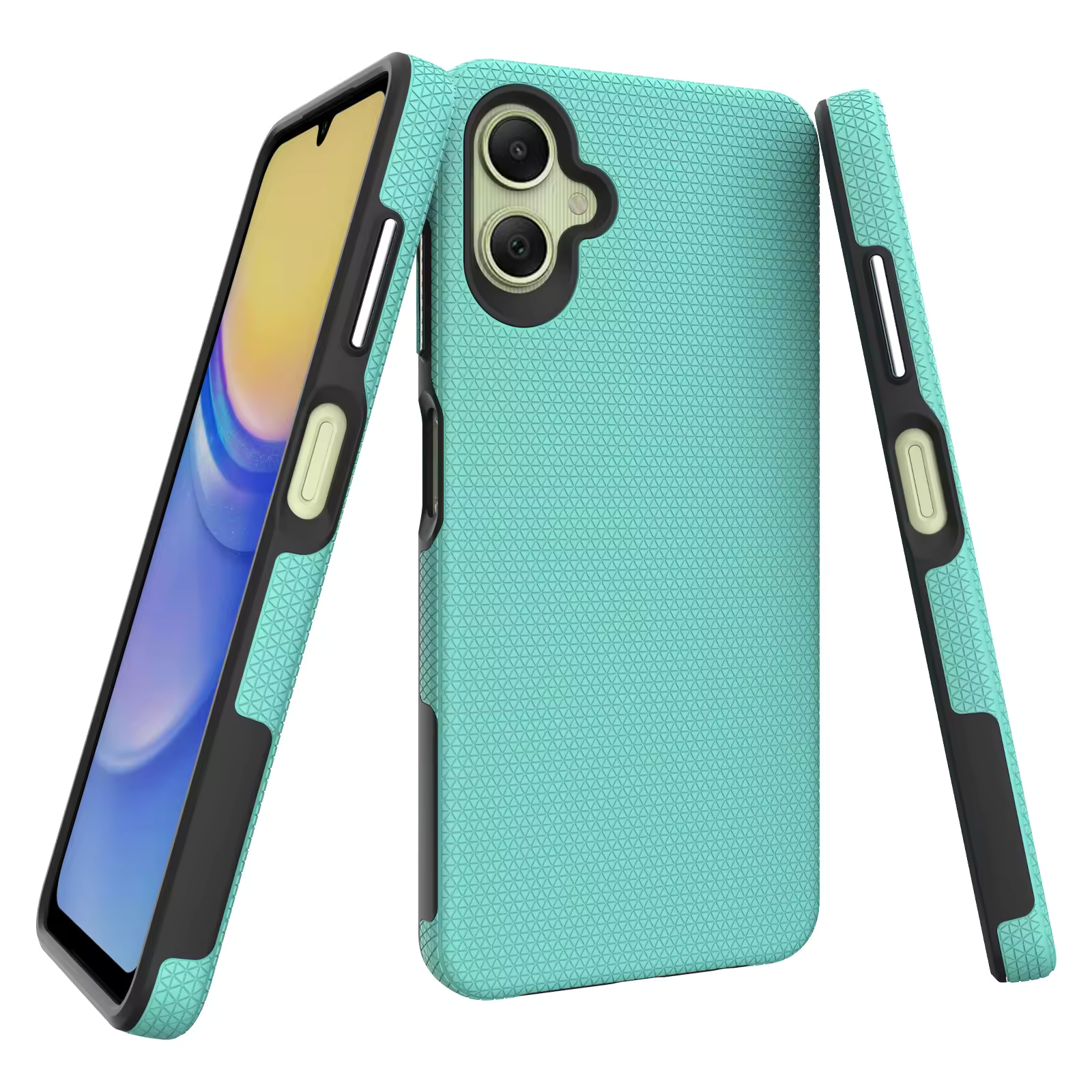 Triangle Shockproof Case with Anti Slip Grains for Samsung Galaxy A05 – Teal